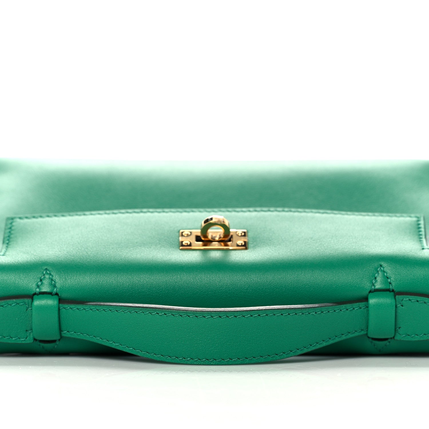 Hermes Swift Kelly Pochette Clutch Vert Vertigo 14 of 28