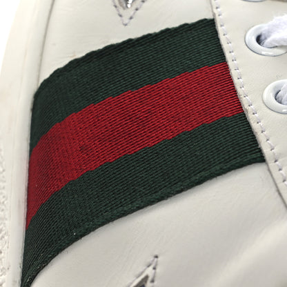 Gucci Calfskin Ayers Web Star Embroidered Womens Ace Sneakers 37 White Multi 16 of 17