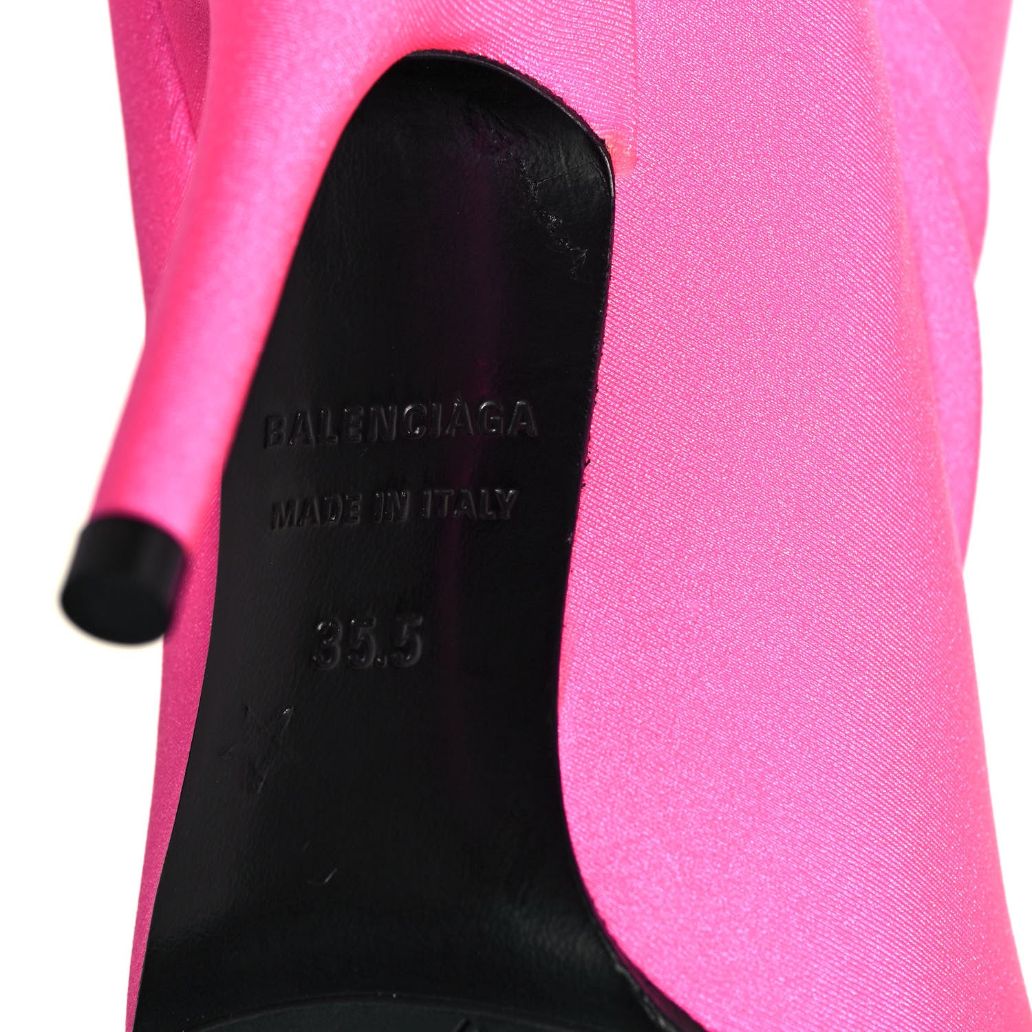 Balenciaga Jersey Crepe Round Toe Knife Booties 35.5 Dark Pink 6 of 9