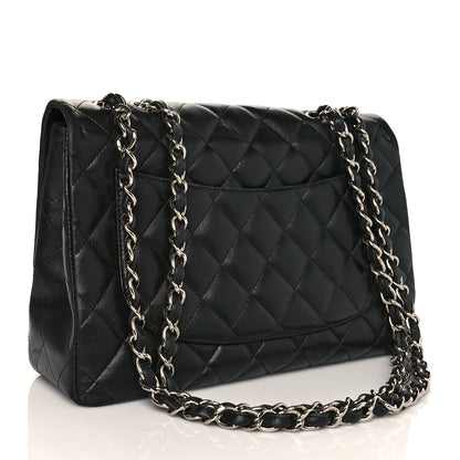 Chanel Lambskin Quilted Jumbo Single Flap Black 2 of 10
