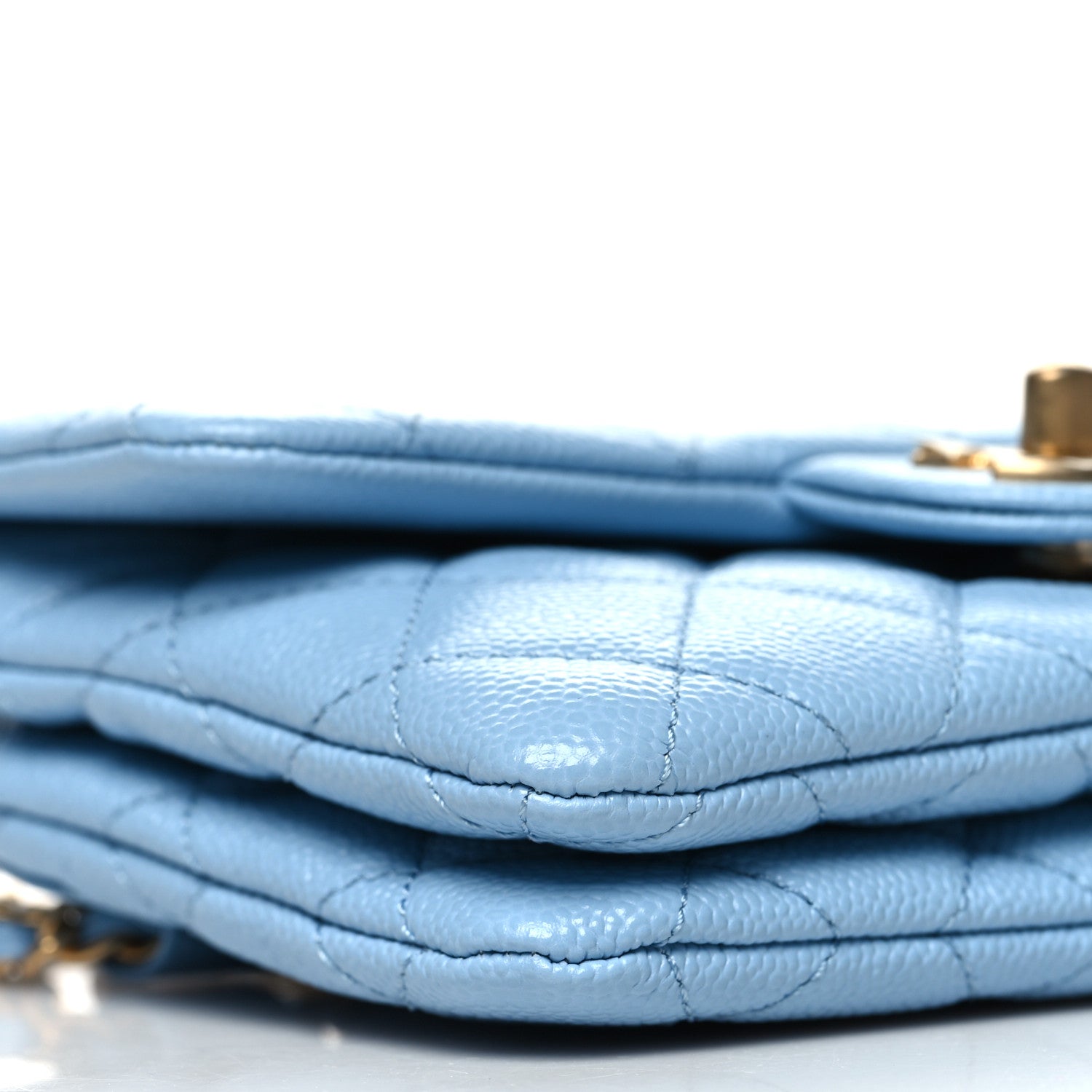 Chanel Shiny Caviar Pick Me Up Flap Belt Bag Light Blue 10 of 11