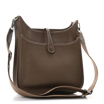 Hermes Taurillon Clemence Evelyne III PM Etoupe 3 of 11