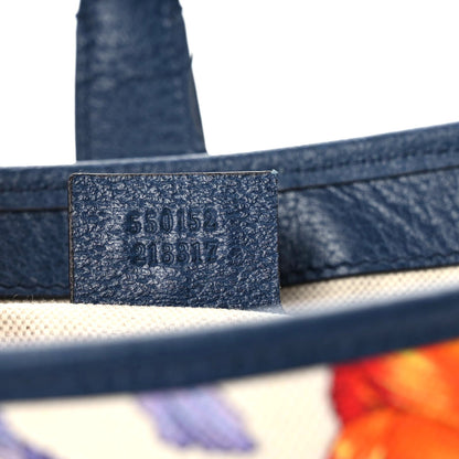 Gucci Canvas Flora Medium Jackie Hobo Blue Agata 12 of 12