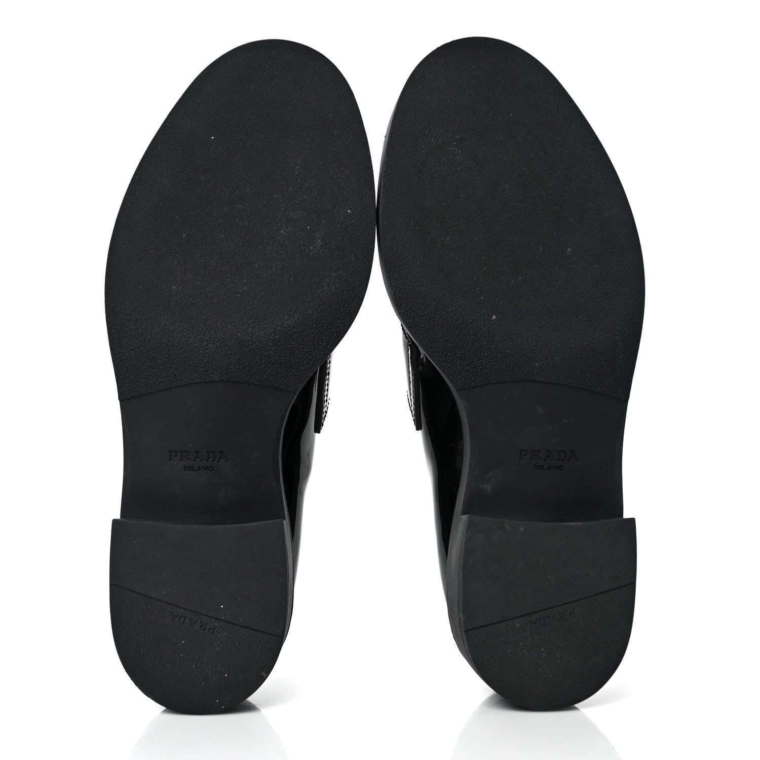 Prada Vernice Triangle 50mm Loafers 39 Black 5 of 9