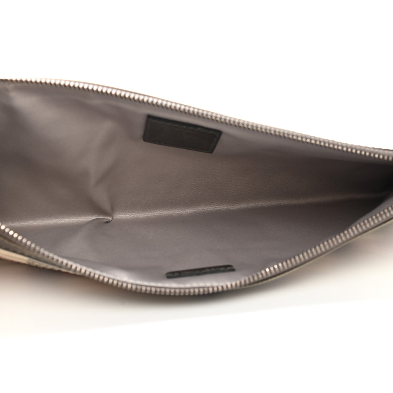 Burberry Metallic Patent Calfskin House Check Sliced Ashcombe Clutch 5 of 9