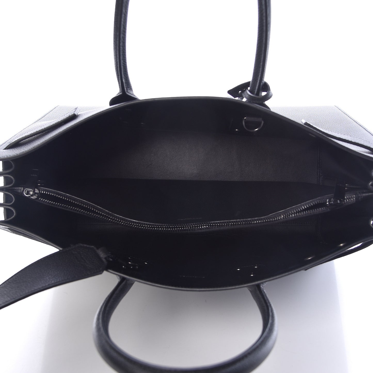 Grained Calfskin Large Sac De Jour Carryall Black