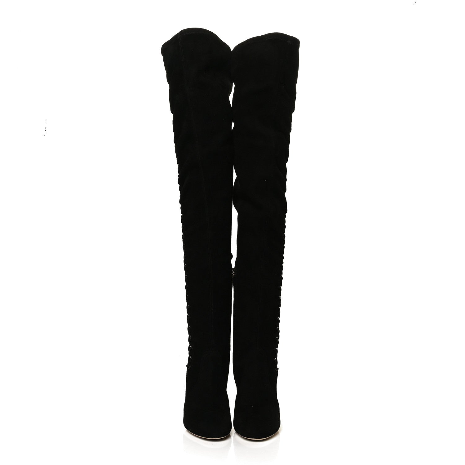 Jimmy Choo Suede Marie 100 Knee High Boots 36 Black 2 of 10