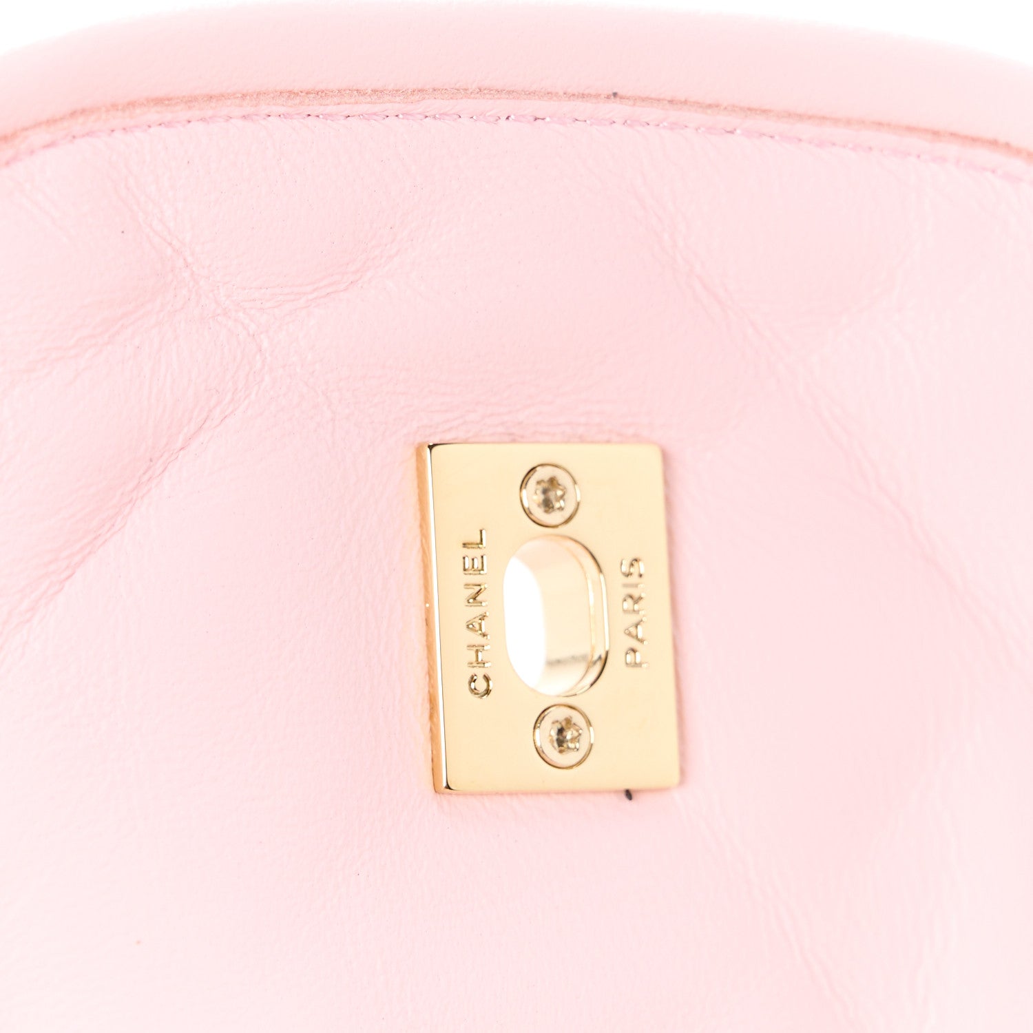 Chanel Lambskin Quilted Turnlock Flat Mules 38.5 Light Pink 5 of 10