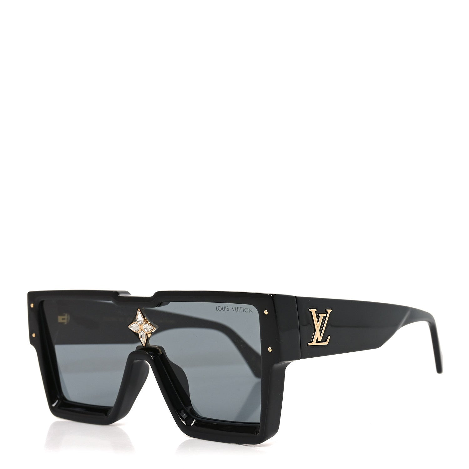 Louis Vuitton Acetate Swarovski Crystal Cyclone Sunglasses Z1578W Black 1 of 6