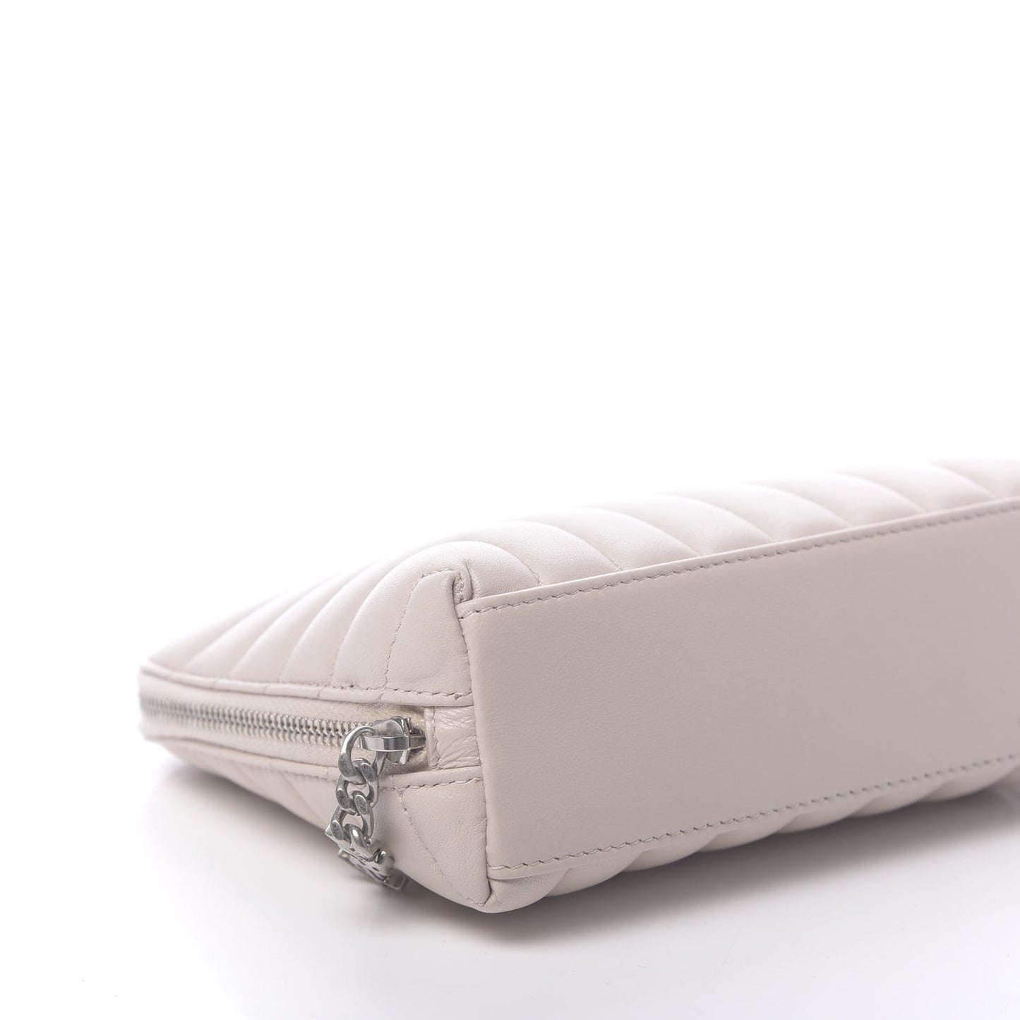 Lambskin Matelasse Cosmetic Case Ivory
