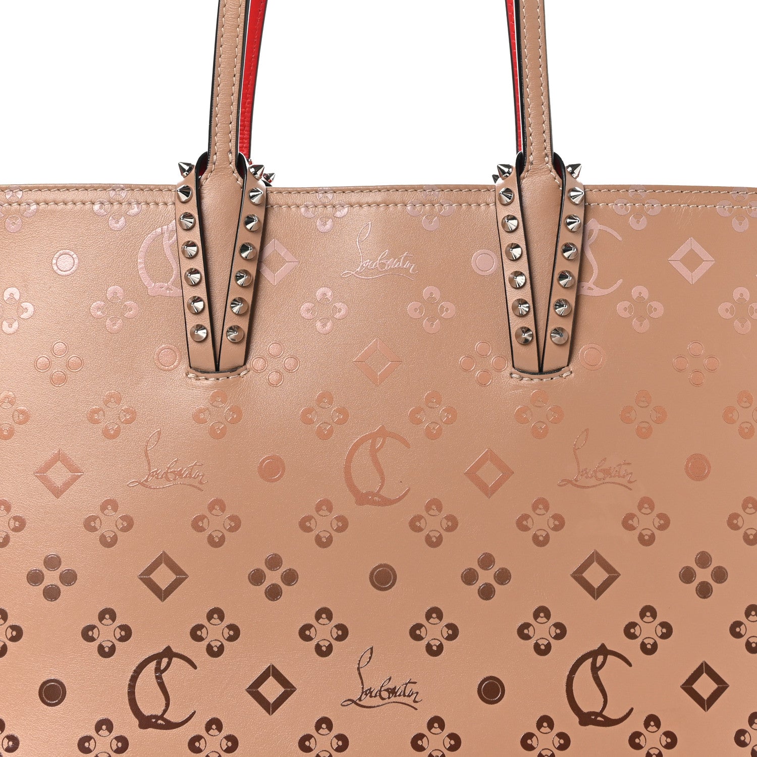 Christian Louboutin Calfskin Patent Degrade Loubinthesky East West Cabata Tote Nude 8 of 10