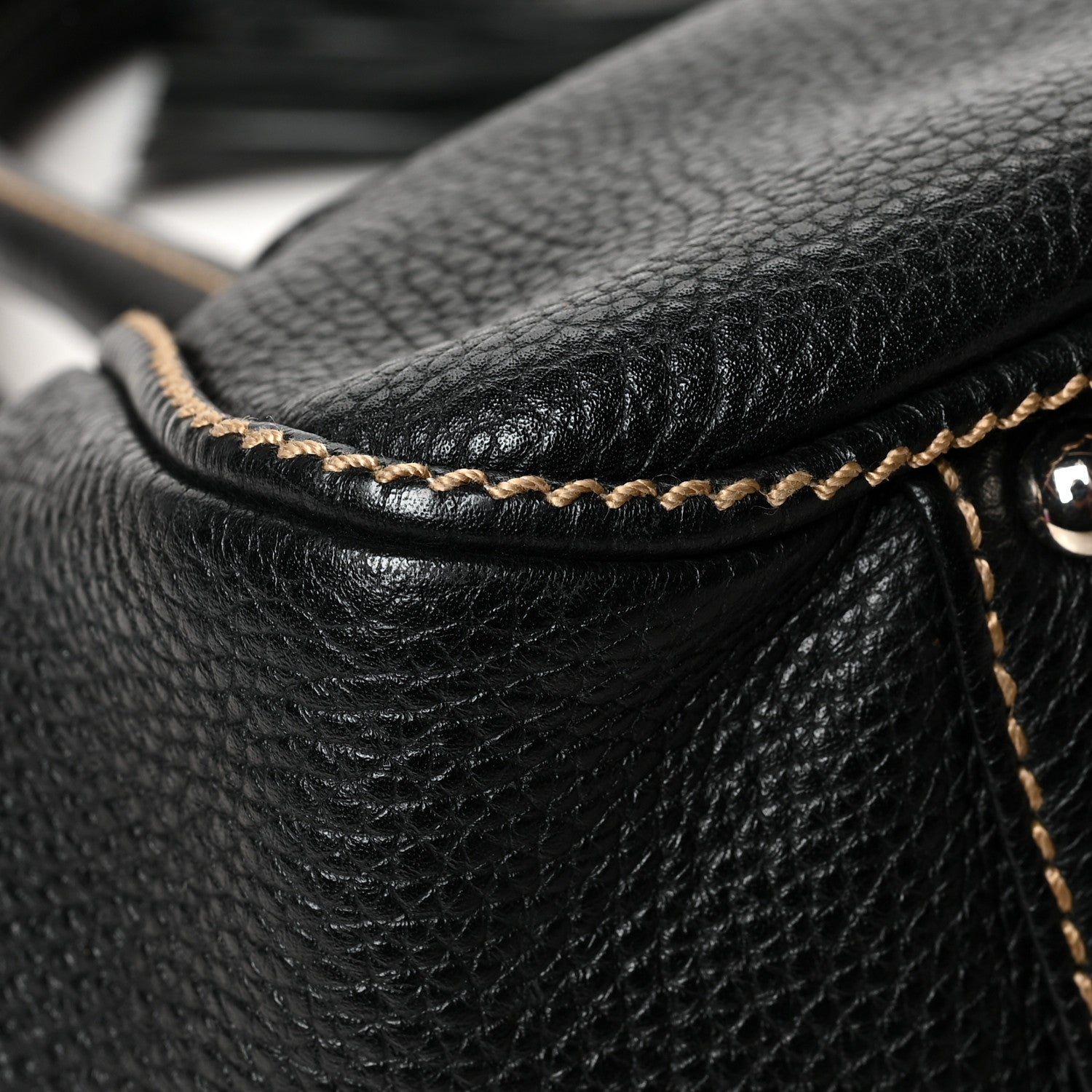 Chanel Calfskin Small Tassel Bowler Black 10 of 12