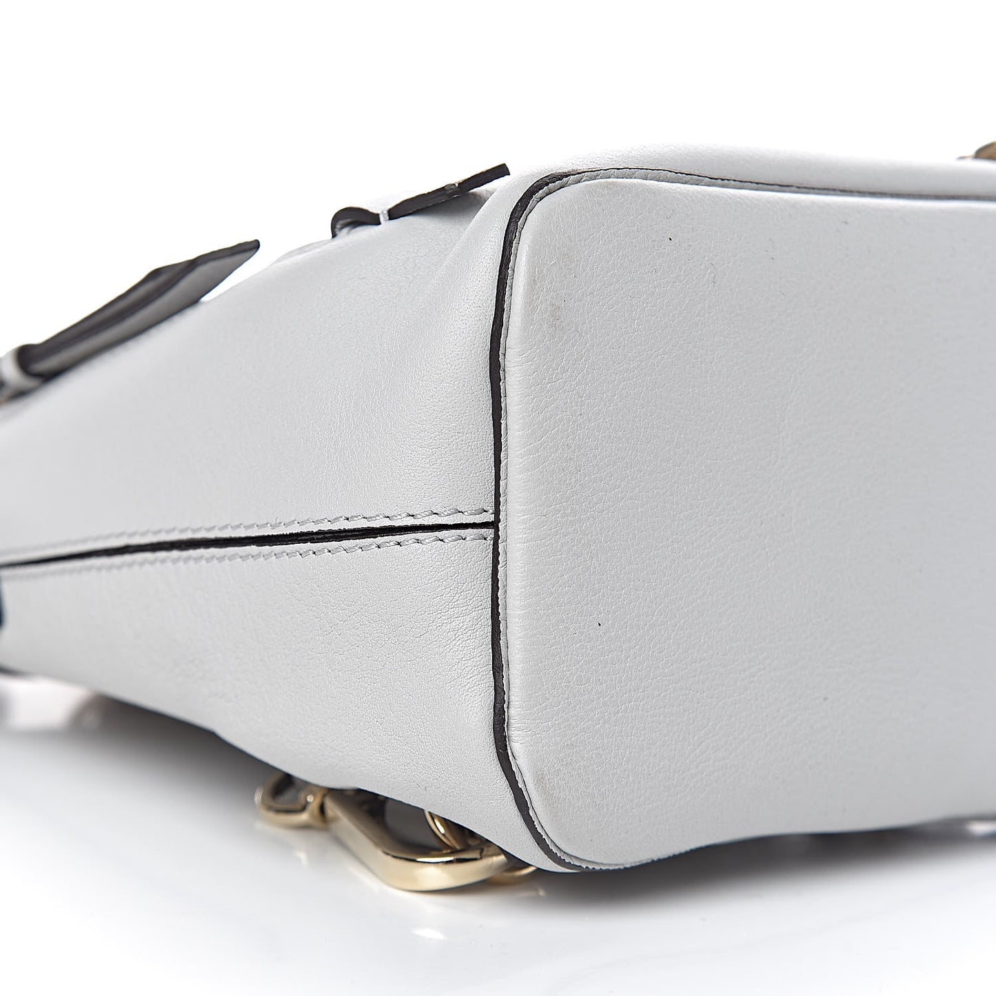 Suede Calfskin Mini Faye Backpack Airy Grey