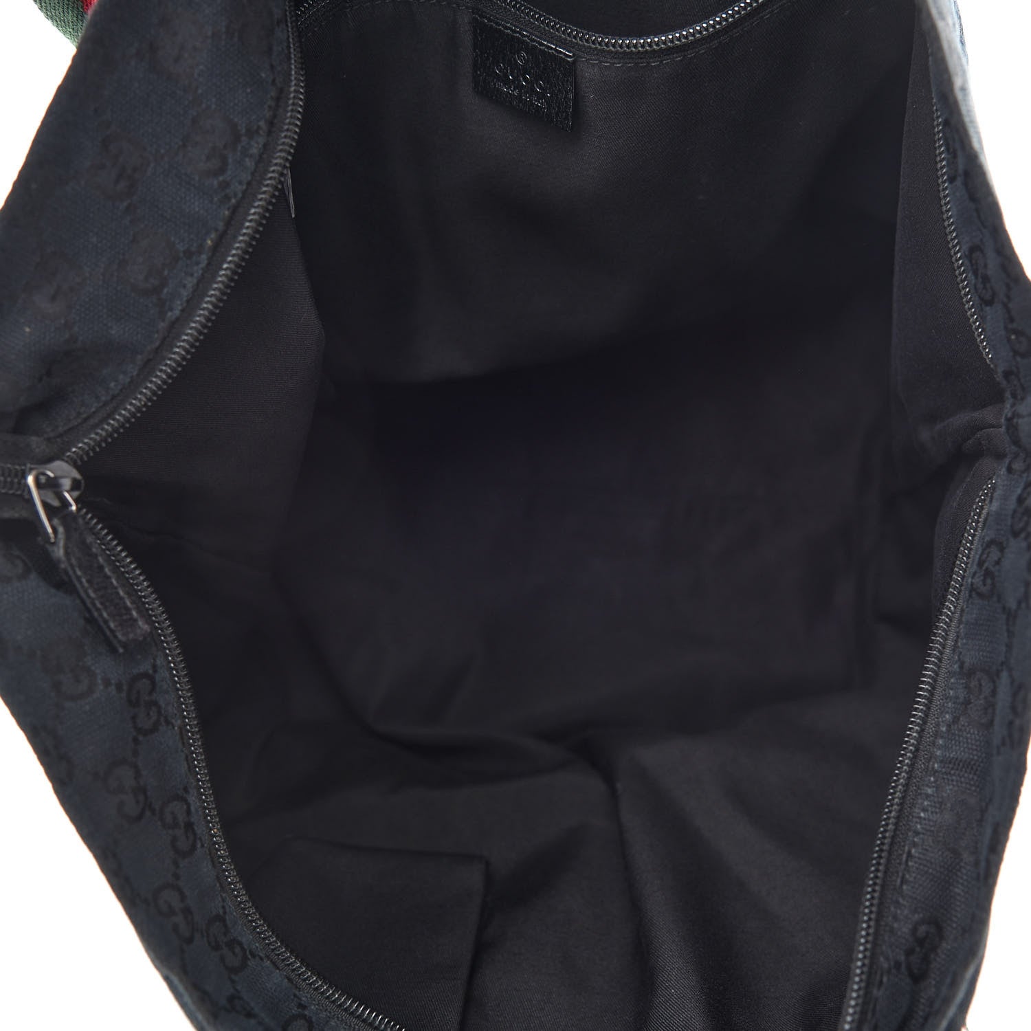 Gucci GG Monogram Large Web Handle Bucket Tote Black 5 of 9