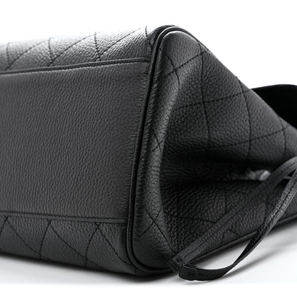 Chanel Grained Calfskin Stitched Urban Essentials Shopping Bag Black 11 of 12