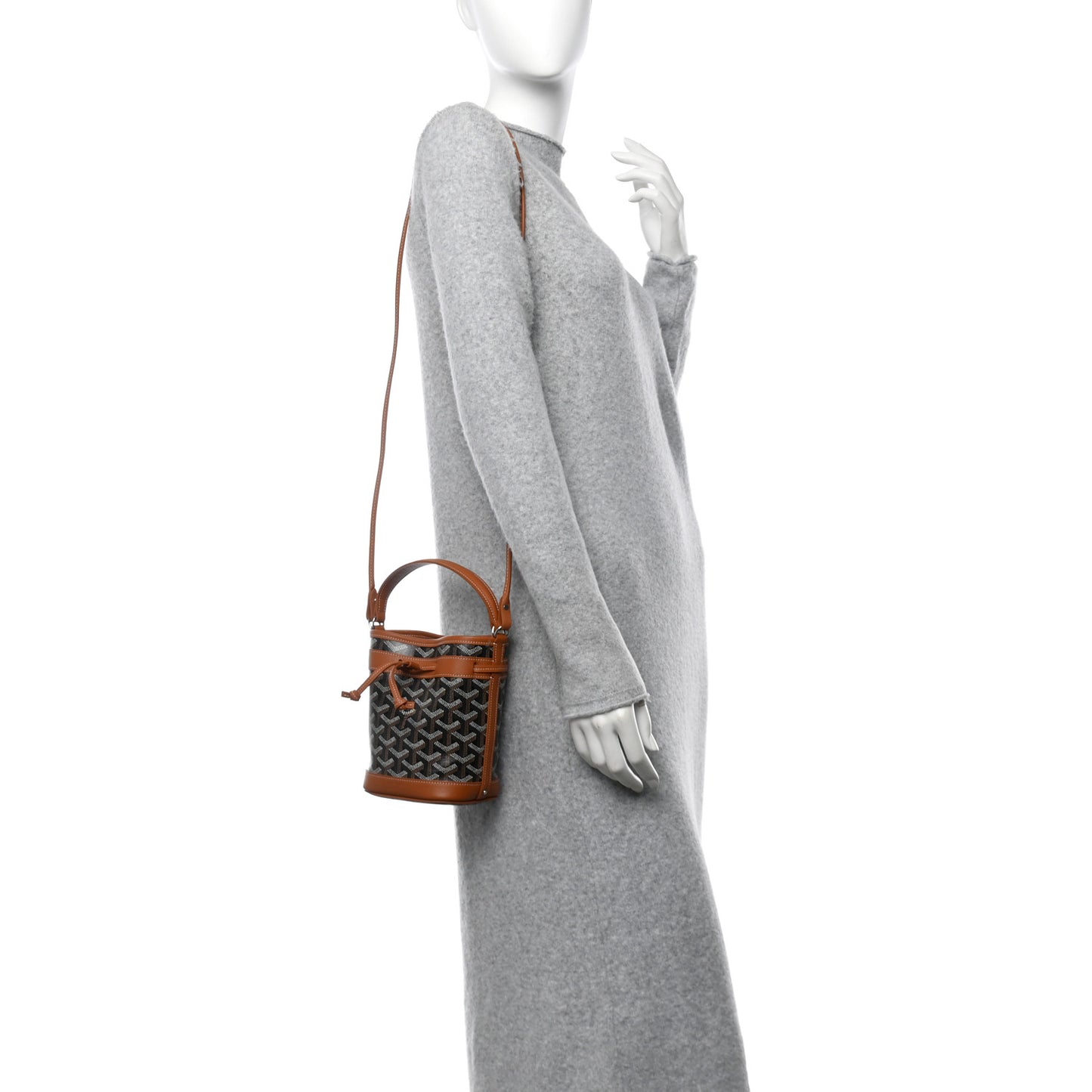 Goyardine Petit Flot Mini Bucket Bag Black Gold