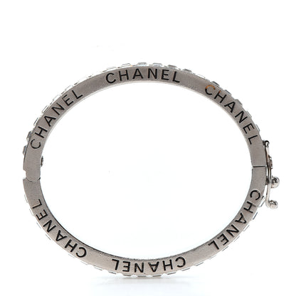 Chanel Crystal Logo Bracelet Silver 6 of 6