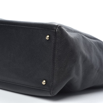 Chanel Calfskin Tall Cerf Tote Black 9 of 9