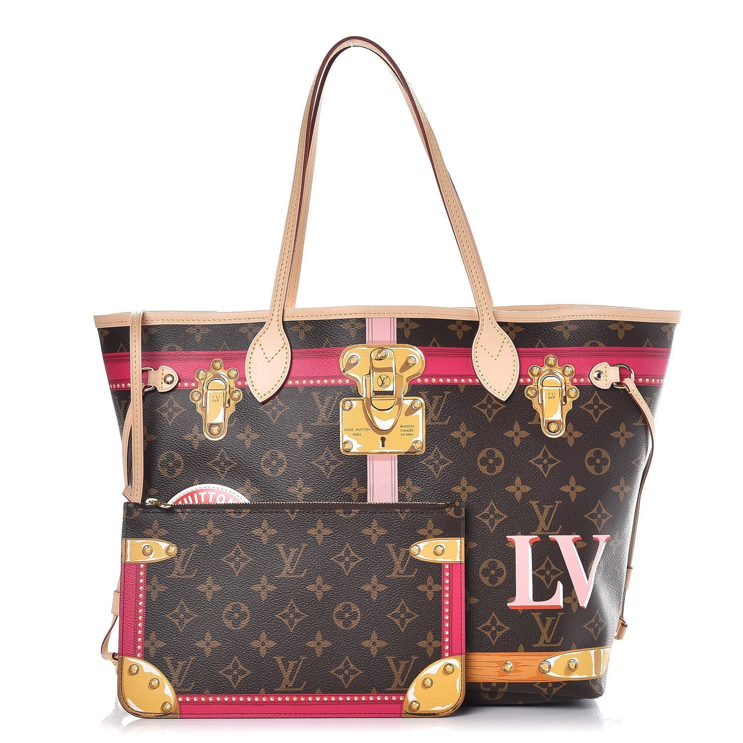 Louis Vuitton Monogram Summer Trunks Neo Neverfull MM 1 of 10