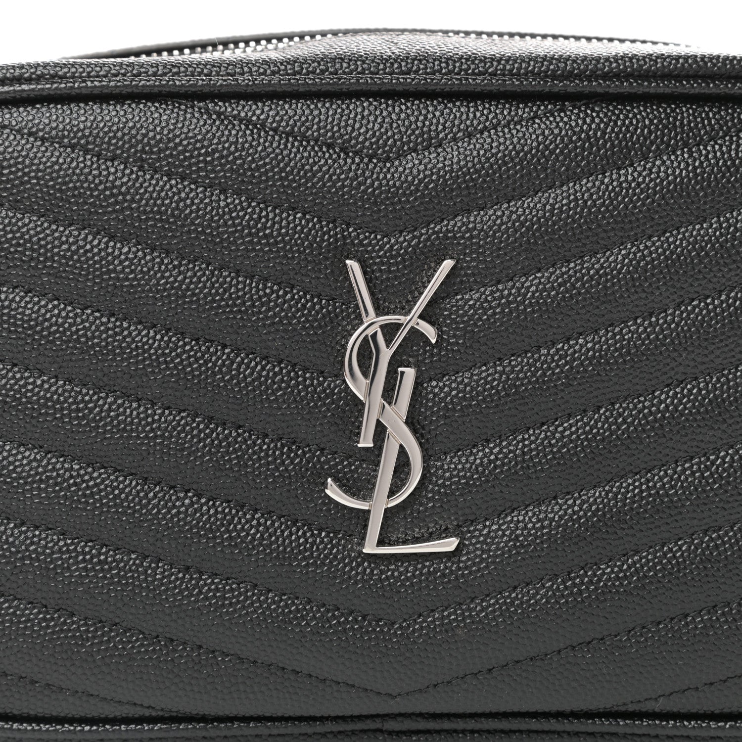 Saint Laurent Grain De Poudre Matelasse Monogram Mini Lou Camera Bag Black 10 of 11