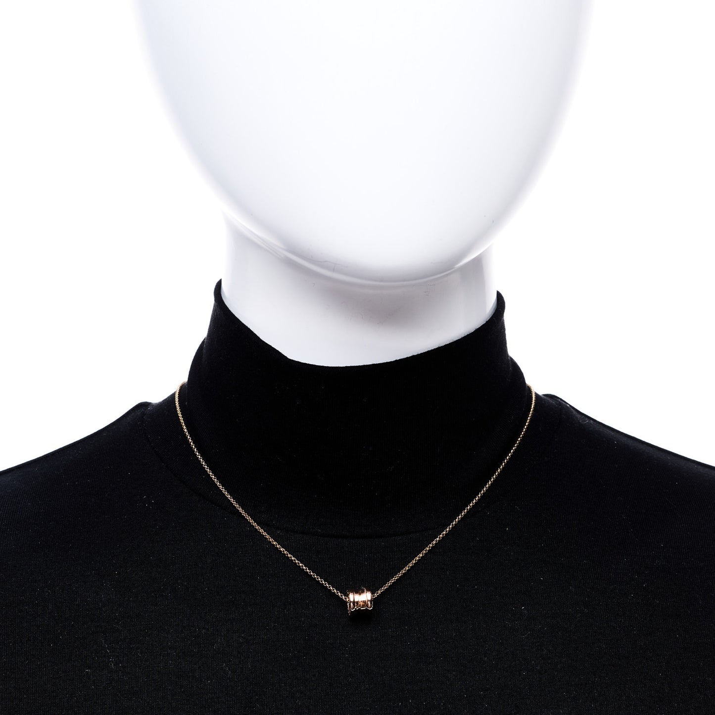 18K Rose Gold Mini B.Zero1 Pendant Necklace