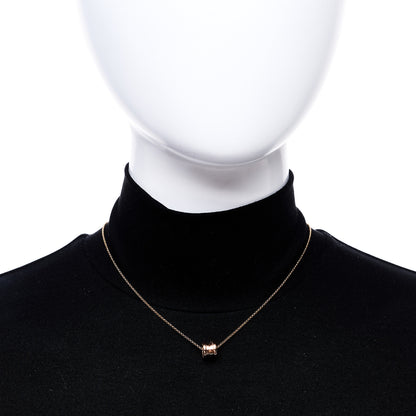 Bulgari 18K Rose Gold Mini B.Zero1 Pendant Necklace 2 of 7