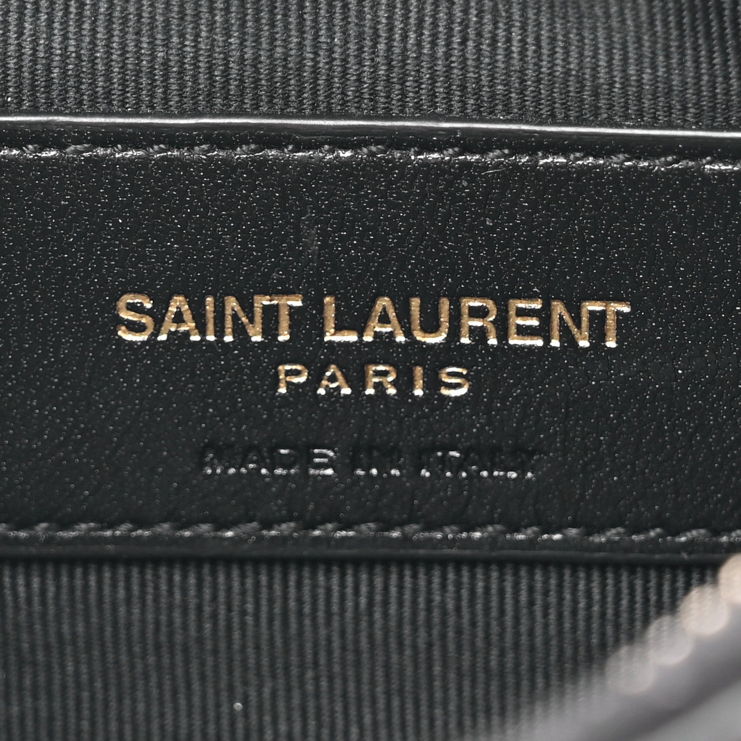 Saint Laurent Calfskin Matelasse Monogram Key Pouch Black 7 of 8