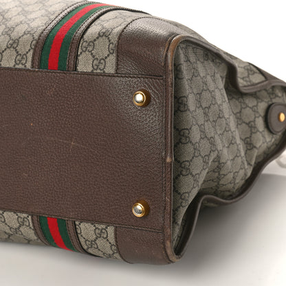 Gucci Soft GG Supreme Monogram Web Large Duffle Bag Beige New Acero Crop 9 of 30