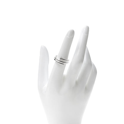 Cartier 18K White Gold Diamond Double Wrap Juste Un Clou Ring 53 6.25 2 of 7