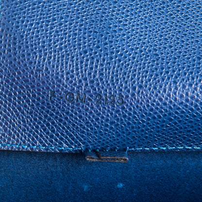 Celine Grained Calfskin Small Vertical Cabas Indigo 7 of 7