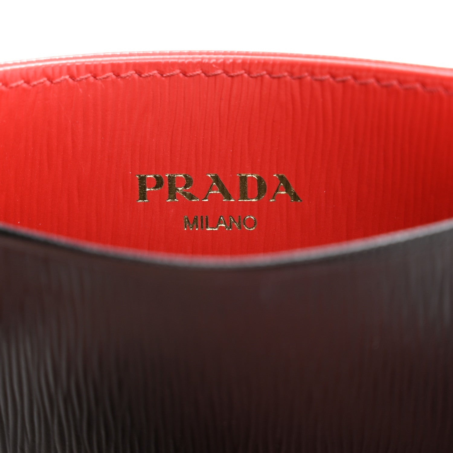 Prada Vitello Move Metal Card Case Black Lacca 6 of 9