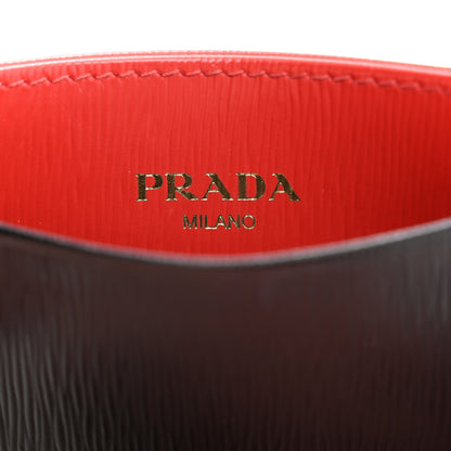 Prada Vitello Move Metal Card Case Black Lacca 6 of 9