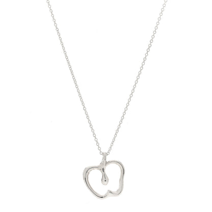 Tiffany Sterling Silver Elsa Peretti Apple Pendant Necklace 1 of 4