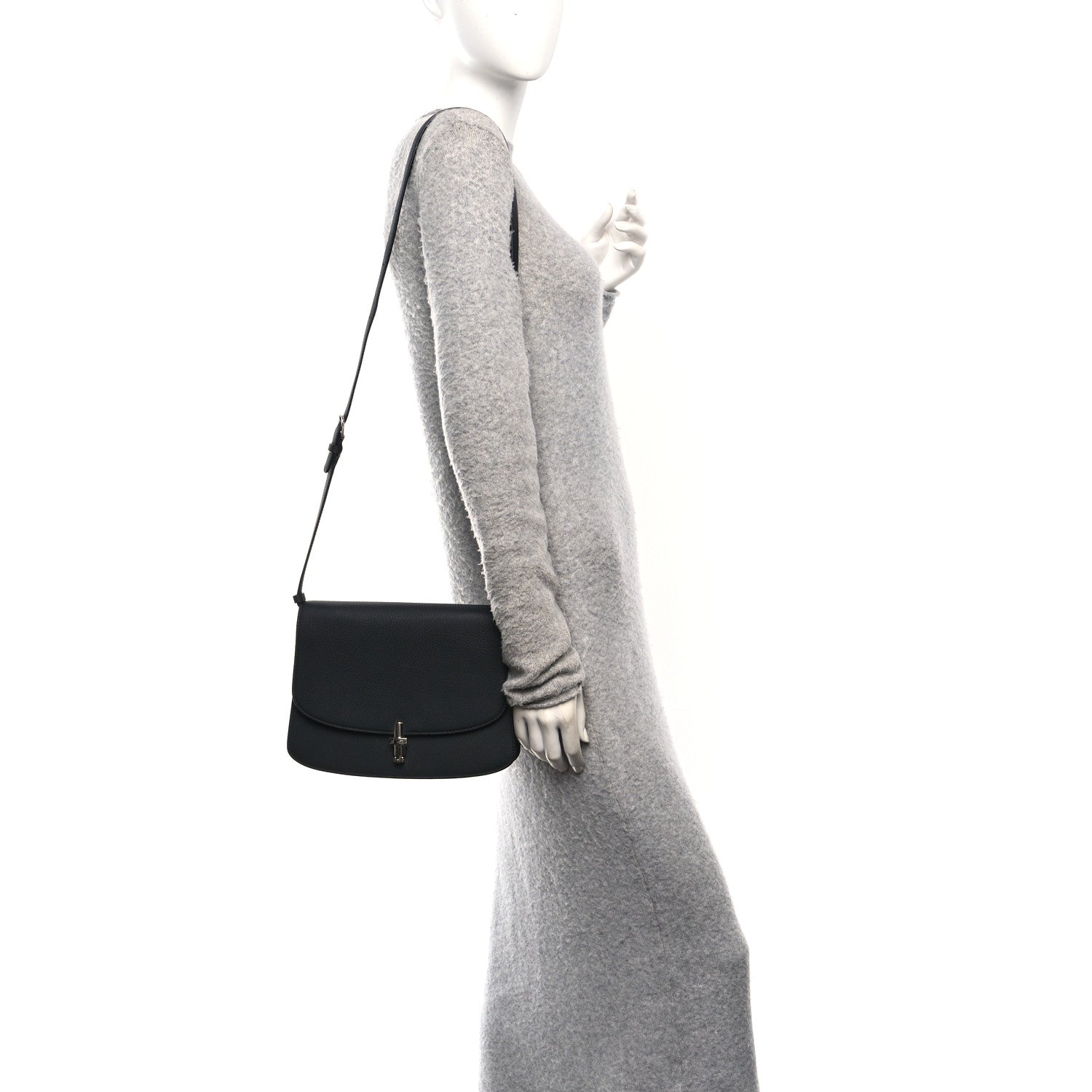 The Row Grained Calfskin The Sofia Crossbody Black 2 of 9