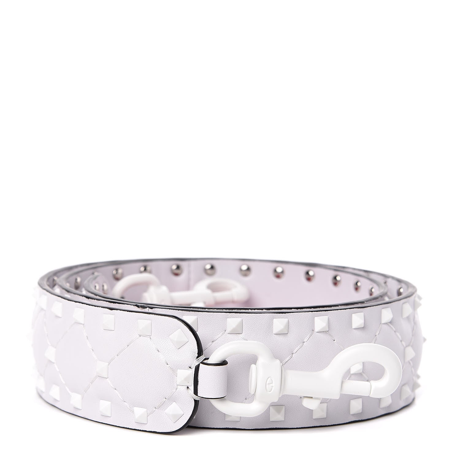 Valentino Garavani Lambskin Free Rockstud Spike Shoulder Strap Optic White 1 of 6
