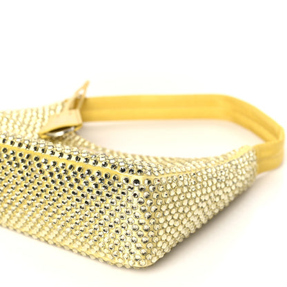 Prada Satin Crystal Mini Re-Edition 2000 Bag Ananas 8 of 9