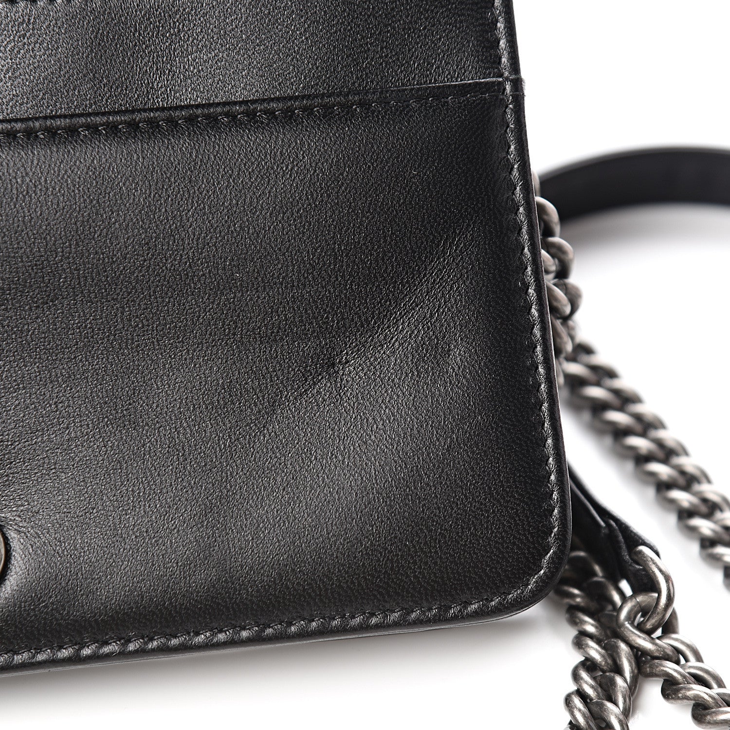 Chanel Lambskin Quilted Boy Wallet On Chain WOC Black 9 of 14