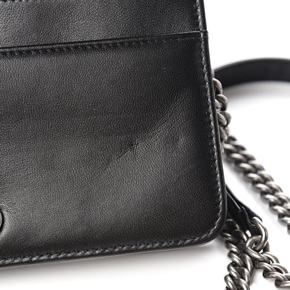 Chanel Lambskin Quilted Boy Wallet On Chain WOC Black 9 of 14