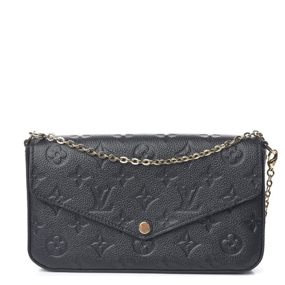 Louis Vuitton Empreinte Pochette Felicie Chain Wallet Black 1 of 14