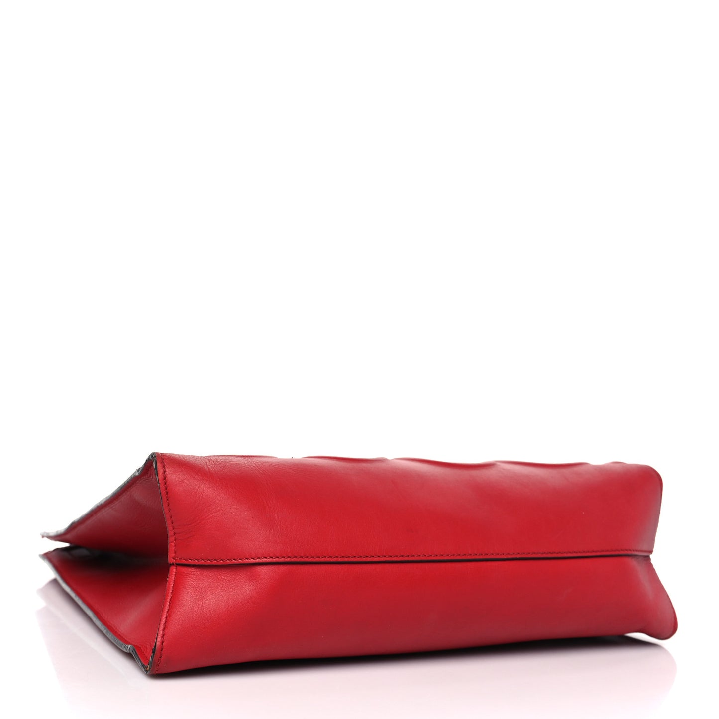 Calfskin Embossed Medium XL Tote Red