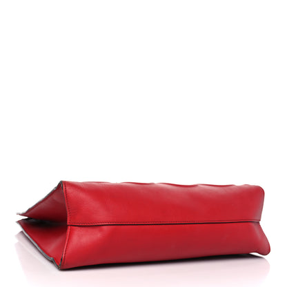 Gucci Calfskin Embossed Medium XL Tote Red 5 of 13