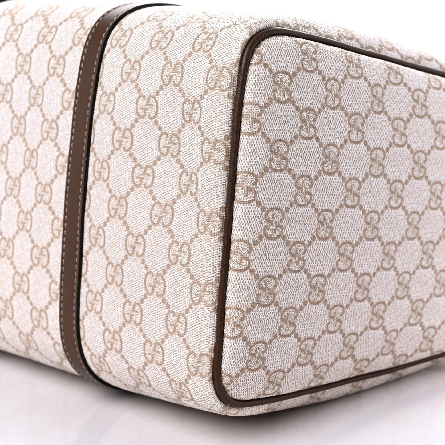 GG Supreme Monogram Calfskin Medium Nice Boston New Mystic White Beige Brown
