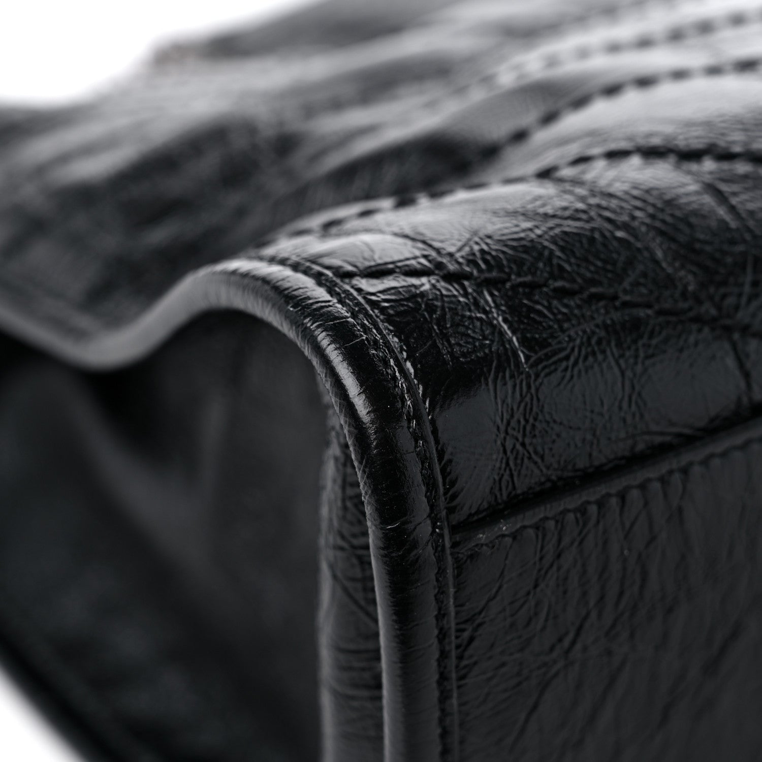 Saint Laurent Crinkled Calfskin Matelasse Monogram Niki Shoulder Bag Black 9 of 10