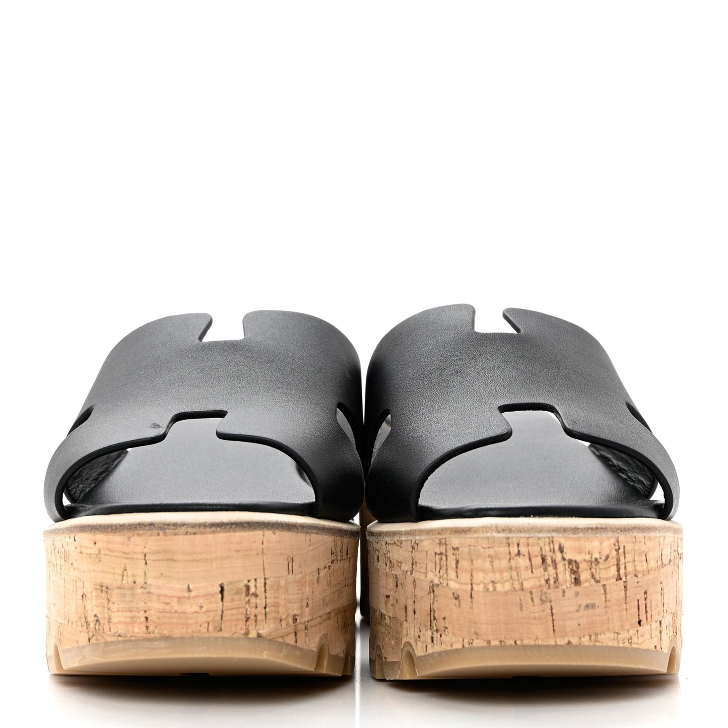 Calfskin Cork Eze 30 Sandals 39 Black