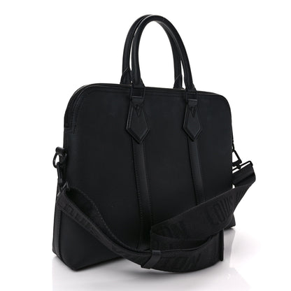 Louis Vuitton Calfskin Aerogram Takeoff Briefcase Black 3 of 10
