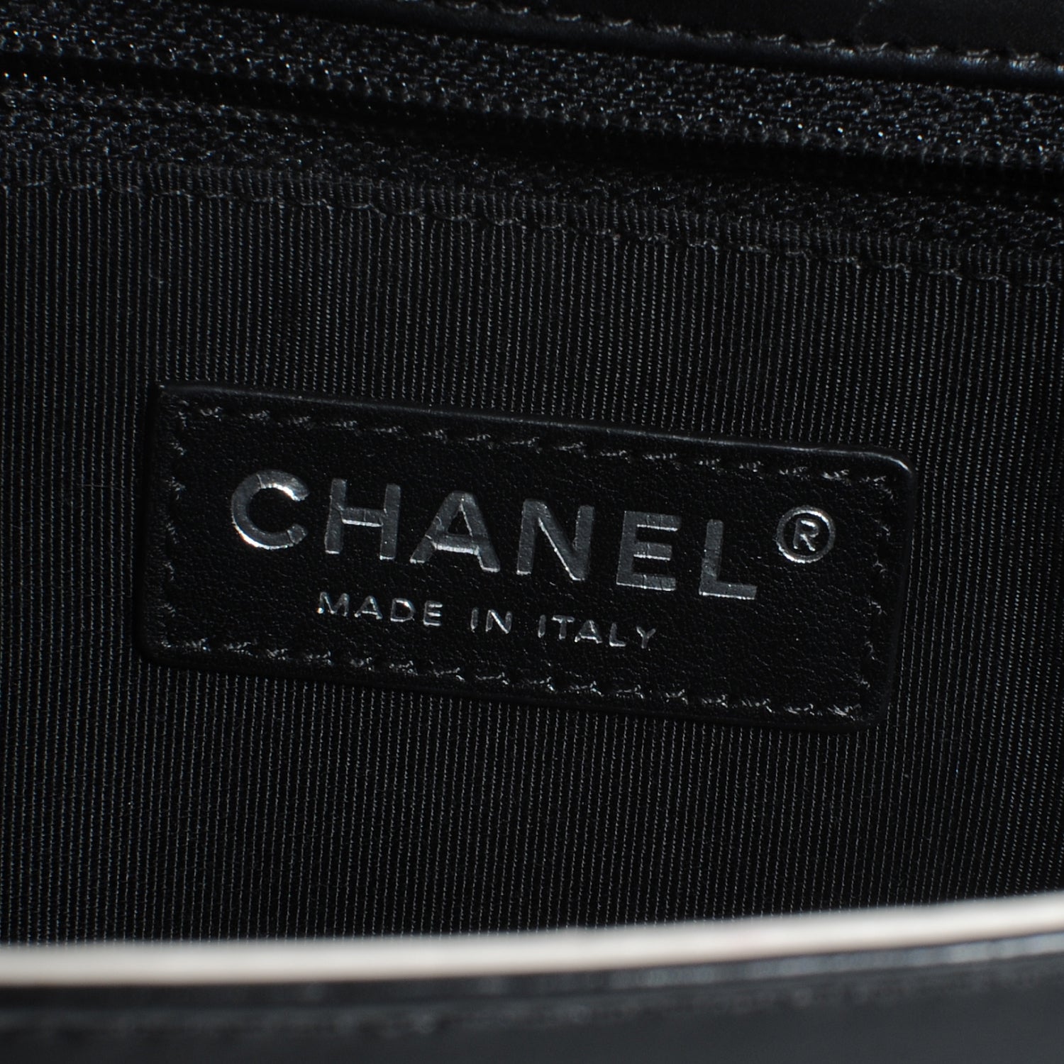 Chanel Glazed Calfskin Medium Boy Flap Black White 7 of 8