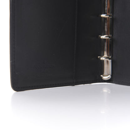 Louis Vuitton Mat Monogram Small Ring Agenda Cover Black 8 of 9
