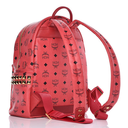 MCM Visetos Side Stud Small Stark Backpack Corail 3 of 10