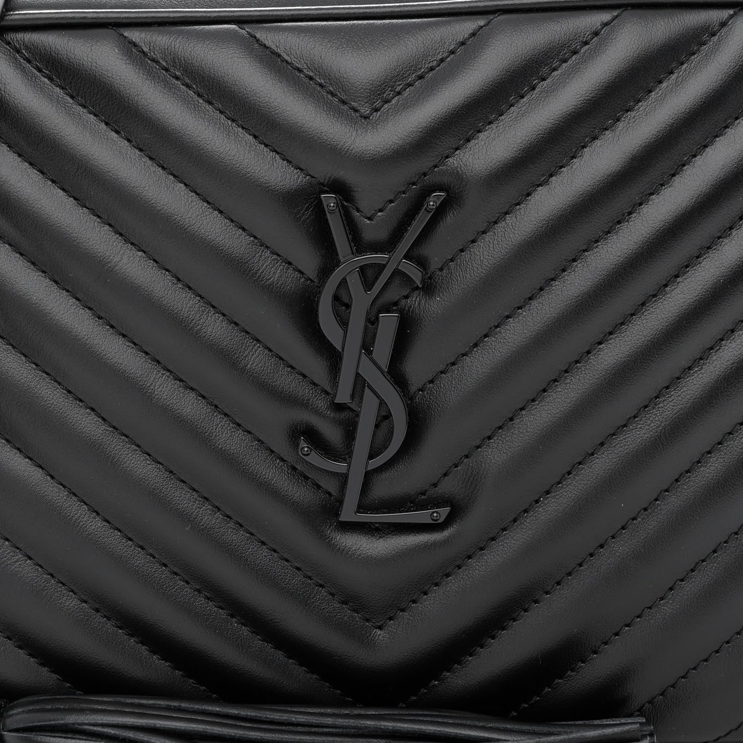 Calfskin Matelasse Monogram Monochrome Lou Camera Bag Black