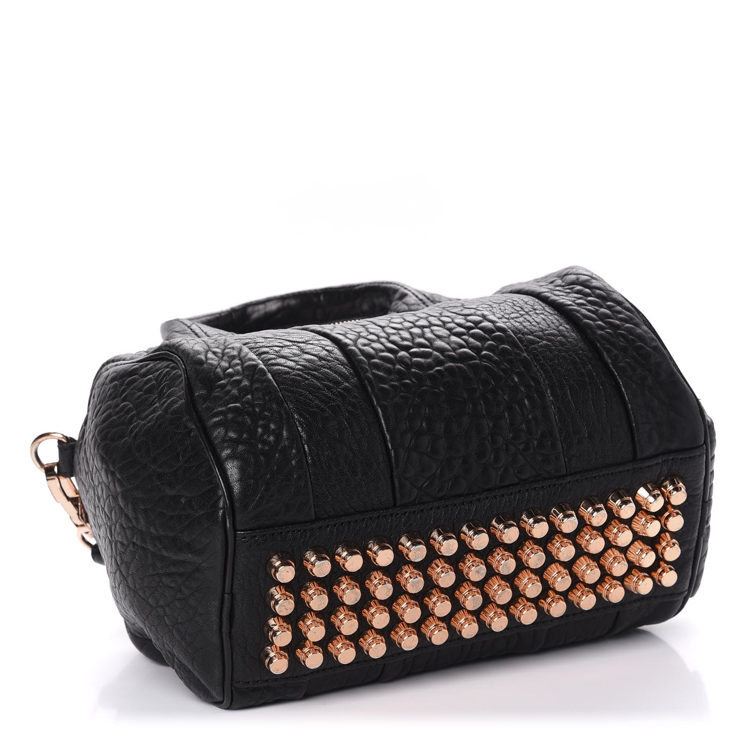 Alexander Wang Pebbled Lambskin Rockie Black Rose Gold Hardware 4 of 9